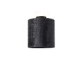 QAZQA, Deckenleuchte mattschwarz Samtschirm schwarz 25 cm - Kombi