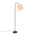 QAZQA, Klassieke vloerlamp zwart met gele lampenkap - Nona