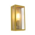 QAZQA, Industriële buiten wandlamp goud IP44 met glas - Rotterdam