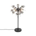 QAZQA, Design tafellamp zwart met smoke glas 3-lichts - Explode