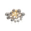 QAZQA, Design plafondlamp messing met smoke glas 4-lichts - Explode
