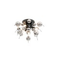 QAZQA, Design plafondlamp zwart met smoke glas 40 cm 4-lichts - Explode