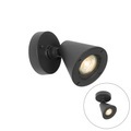 QAZQA, Moderne buiten wandlamp zwart IP44 - Ciara