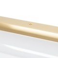 QAZQA, Wandlamp wit met goud incl. LED 3-staps dimbaar IP44 - Yordi