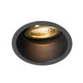 QAZQA, Inbouwspot zwart met goud draai- en kantelbaar - Alloy