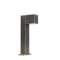 QAZQA, Industriële staande buitenlamp antiek goud 35 cm IP44 - Baleno