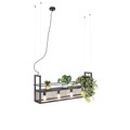 QAZQA, Industriële hanglamp zwart met gaas 4-lichts - Cage Rack