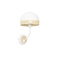 QAZQA, Oosterse wandlamp wit met rotan 20 cm - Magna Rotan