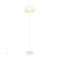 QAZQA, Oosterse vloerlamp wit met rotan 30 cm - Magna Rotan