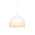 QAZQA, Oosterse hanglamp wit met rotan 30 cm - Magna Rotan