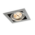 QAZQA, Einbaustrahler Aluminium quadratisch schwenkbar 1-Licht - Oneon 111-1