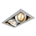 QAZQA, Rechteckiger Einbauspot aus Aluminium - Oneon 111-2