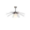 QAZQA, Deckenventilator silber mit Fernbedienung - Wings 42 Stahl