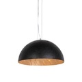QAZQA, Industrielle Hängelampe schwarz mit Gold 50 cm - Magna