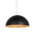 QAZQA, Industrielle Hängelampe schwarz mit Gold 70 cm - Magna