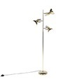 QAZQA, Design Stehleuchte Gold 3-Licht - Tommy