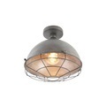QAZQA, Industrielle Deckenleuchte Antik Silber 32 cm - Kurs
