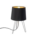 QAZQA, Moderne Tischlampe schwarz - Lofty