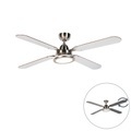 QAZQA, Deckenventilator grau mit Fernbedienung - Fanattic