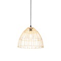 QAZQA, Ländliche Hängelampe Rattan 35 cm - Magna