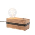 QAZQA, Industrielle Tischlampe aus Holz - Reena