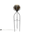 QAZQA, Design Stehleuchte schwarz mit Gold - Melone