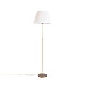 QAZQA, Bronze Stehleuchte mit Plisse Creme 45 cm verstellbar - Parte