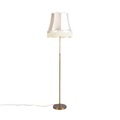 QAZQA, Bronze Stehleuchte mit Granny-Schirm Creme 45 cm einstellbar - Parte