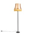 QAZQA, Retro Stehlampe schwarz mit Granny-Schirm gold 45 cm - Simplo
