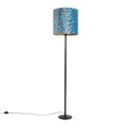 QAZQA, Stehlampe mit einem Veloursschirm Schmetterling/Gold 40 cm - Simplo