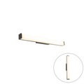 QAZQA, Moderne Badezimmer Wandleuchte schwarz 62 cm IP44 - Cascada