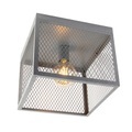 QAZQA, Industrielle Deckenleuchte Antik Silber - Cage Robusto