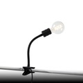 QAZQA, Moderne Klemmlampe schwarz mit Flexarm - Cavalux