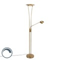 QAZQA, Stehlampe Bronze inkl. LED mit Lesearm - Ibiza