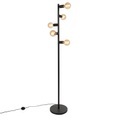 QAZQA, Skandinavische Stehlampe schwarz 5 Lampen - Facil Tube