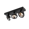QAZQA, Designspot schwarz verstellbar 3-flammig inkl. LED - Go
