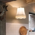 QAZQA, Retro Hängelampe Creme 45 cm - Granny
