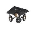 QAZQA, Design Spot schwarz 4-flammig verstellbar - Nox
