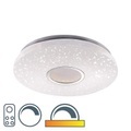 Leuchten Direct, Moderne runde Deckenleuchte weiß mit Sternenhimmel 46 cm inkl. LED 22W 1350 Lumen - Jon
