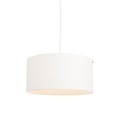 QAZQA, Moderne Hängelampe weiß mit weißem Schirm 50 cm - Combi 1