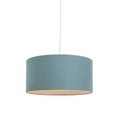 QAZQA, Hängelampe weiß mit blauem Schirm 50 cm - Combi 1