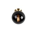 QAZQA, Art Deco Deckenleuchte Messing mit schwarzem Glas - Pallon