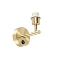 QAZQA, Wandleuchte Gold mit Schalter 1 Licht - Combi