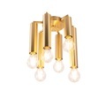 QAZQA, Art Deco Deckenleuchte Gold 6-Licht -Facil