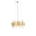 QAZQA, Art Deco Hängelampe Gold 24-Licht - Facil