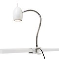 QAZQA, Design Klemmspot weiß mit Flexarm - Egg