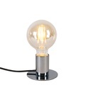 QAZQA, Moderne Tischlampe Chrom - Facil