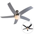 QAZQA, Deckenventilator Stahl mit Fernbedienung - Cool 52