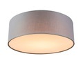 QAZQA, Deckenleuchte grau 30 cm inkl. LED - Drum LED