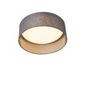 QAZQA, Deckenleuchte grau 28 cm inkl. LED - Drum Combi